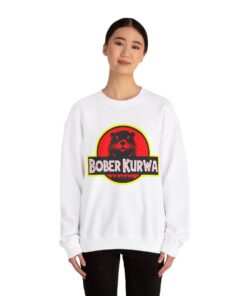 bober kurwa sweatshirt model white jurassic
