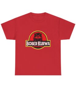bober kurwa t-shirt red jurassic