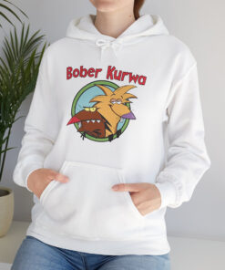 Bober Kurwa hoodie Angry Beavers white