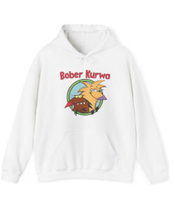 Bober Kurwa hoodie Angry Beavers white Color