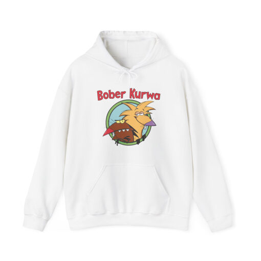 Bober Kurwa hoodie Angry Beavers white Color